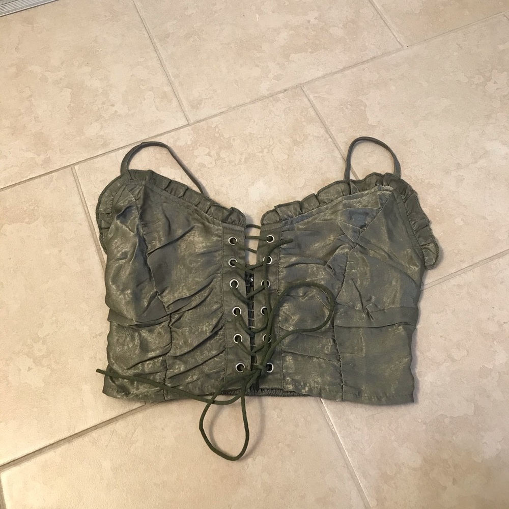 silk tie crop top